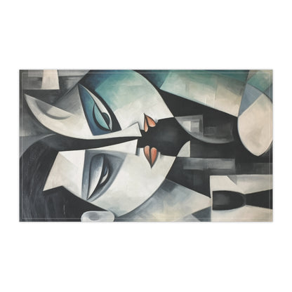 Kitchen Towel with Cubist Art: Artistic Finesse and Abstract Flair