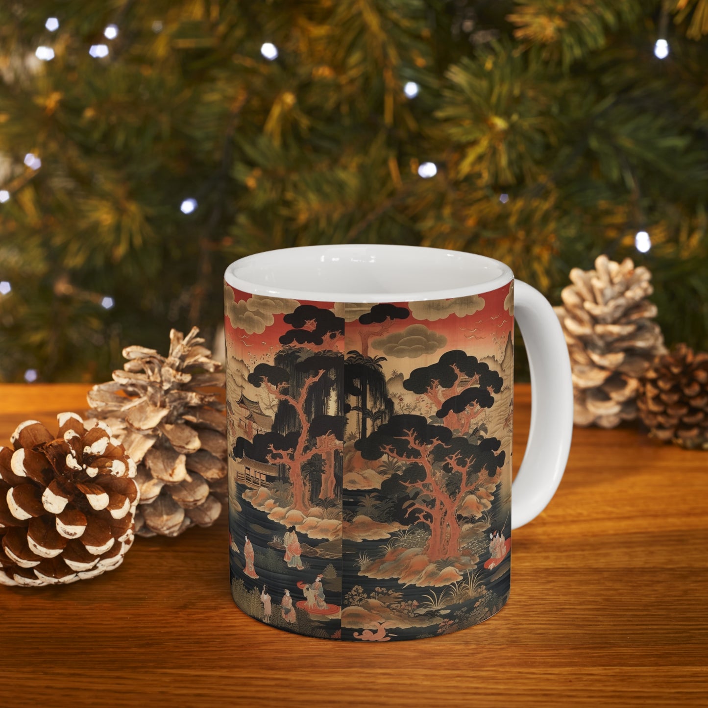 Custom Japanese Tapestry Ceramic Mug: Your Personalized Artistic Statement