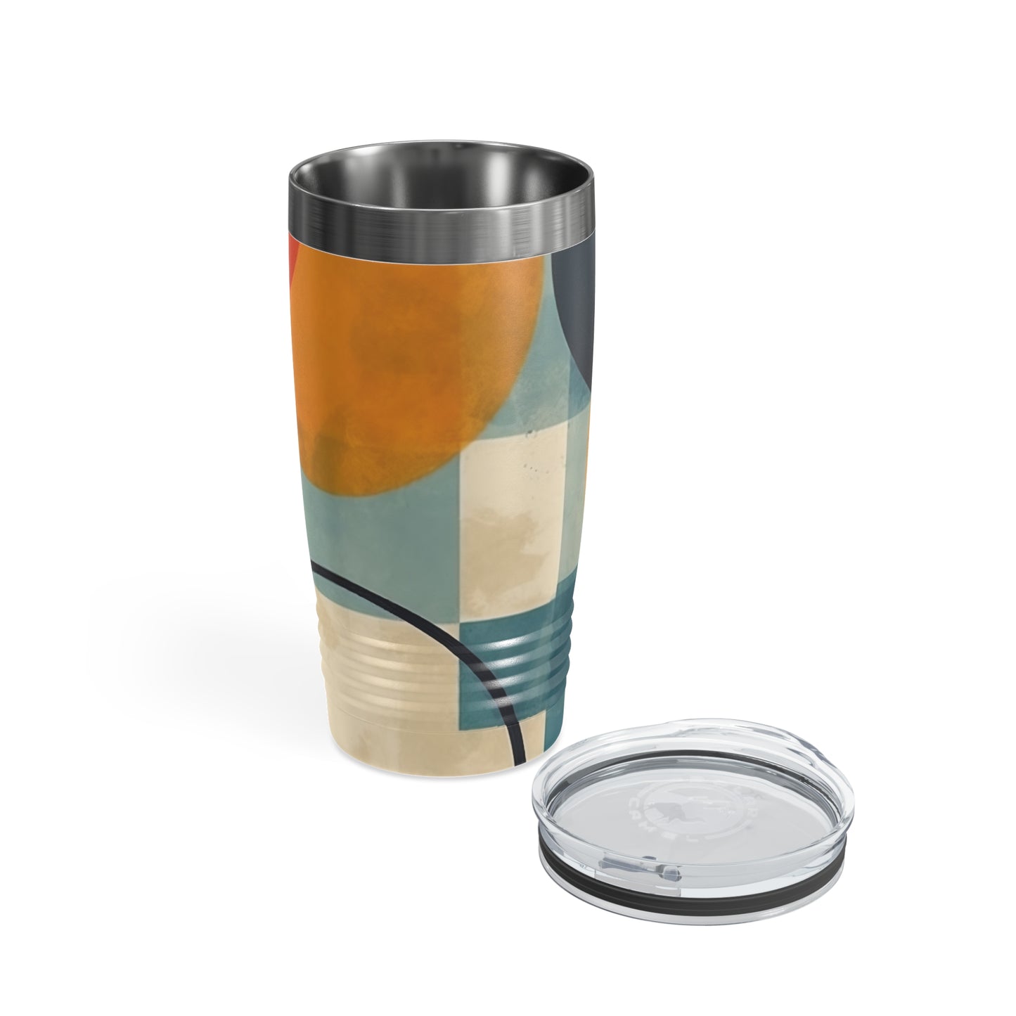 Abstract Art Geometric Simplicity: Geometric Abstract Art Ringneck Tumbler