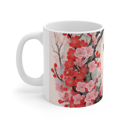 Blossoming Serenity: Ceramic Mug Capturing the Essence of Cherry Blossoms