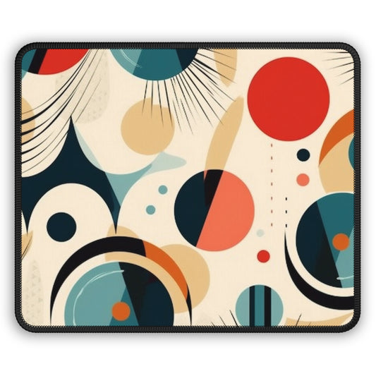 Abstract Elegance: Midcentury Modern Gaming Mouse Pad with Modern Abstract Art and Vintage Fashion