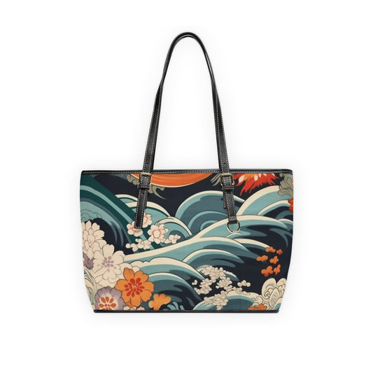 Elegant Kimono PU Leather Shoulder Bag: Embrace Japanese Artistry