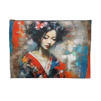 Accessory Pouch with Geisha Art: Style with Japanese Artistic Flair