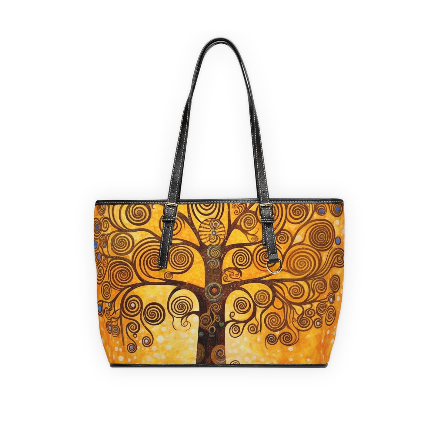 The Tree of Life PU Leather Shoulder Bag: A Modern Art Tribute to Gustav Klimt