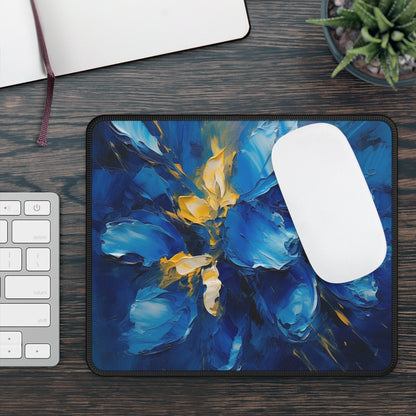 Abstract Wallpaper Gaming Mouse Pad: Immersive Floral Beauty with Blue Orchid Motif