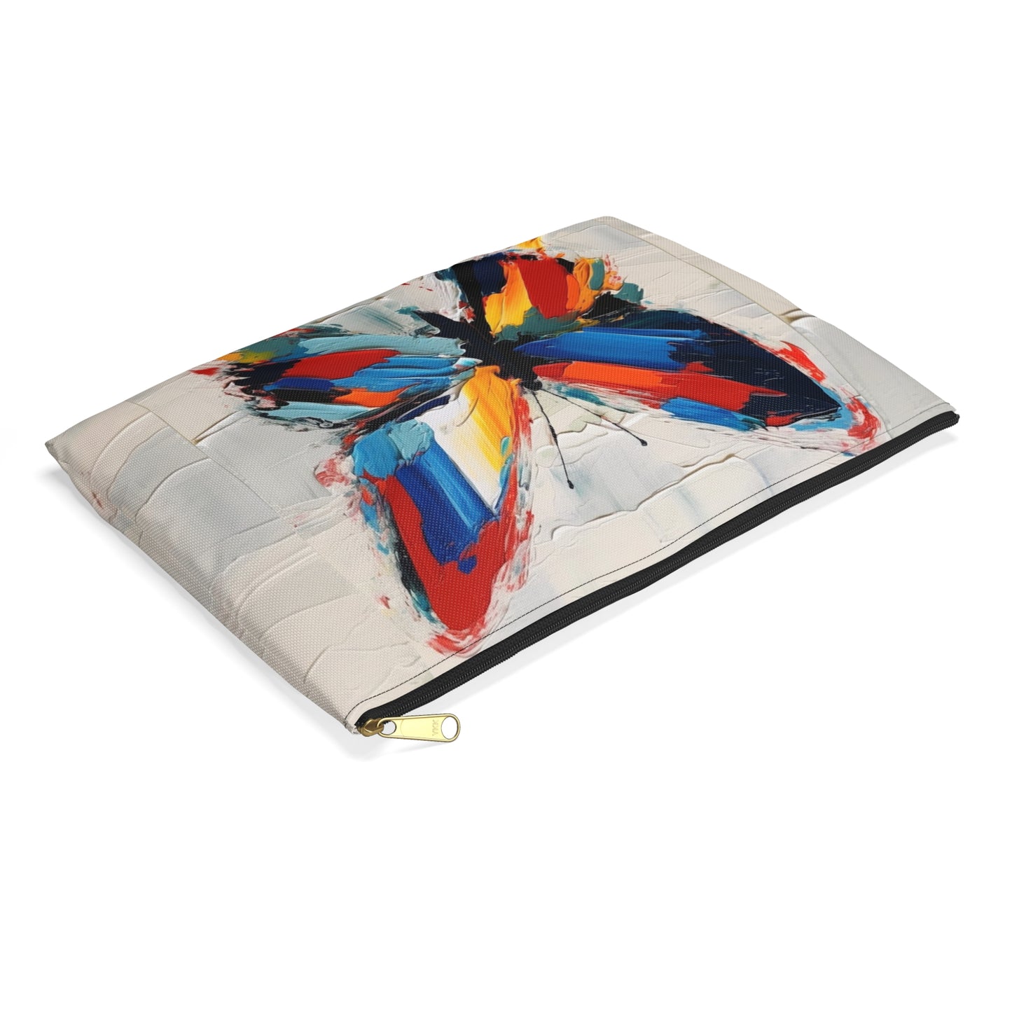 Abstract Accessory Pouch for Art Lovers: Butterfly-Inspired Delight