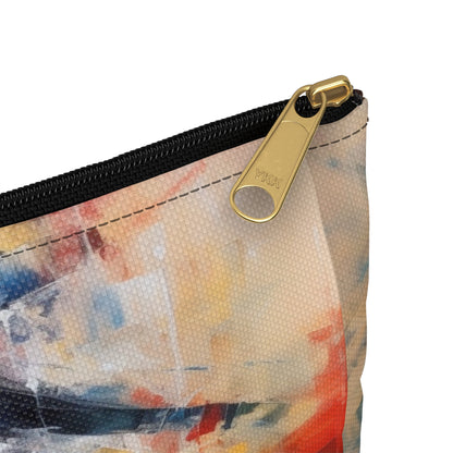 Abstract Geisha Art Accessory Pouch: Captivating Brushstrokes in a Japanese Aesthetic