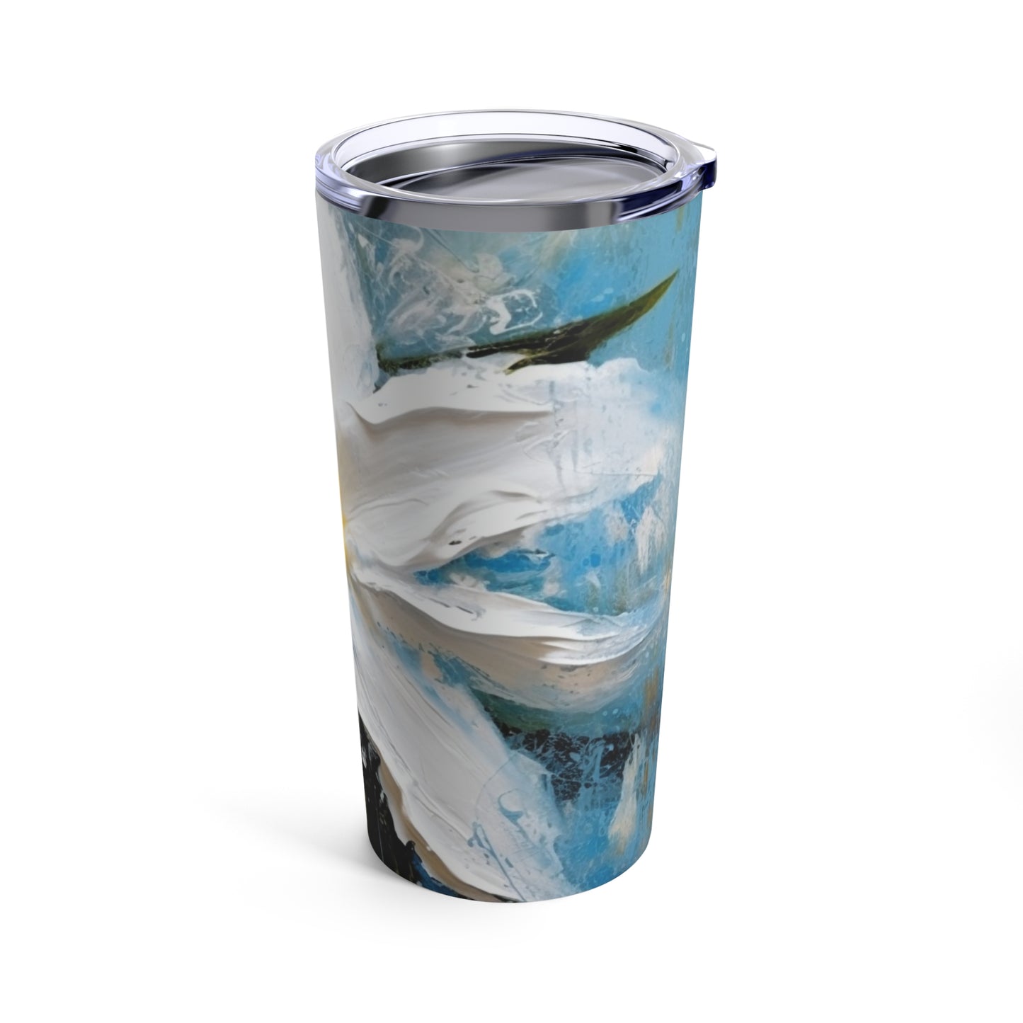 Ethereal Elegance: Tumbler featuring an Abstract Oil Painting of Jasmine