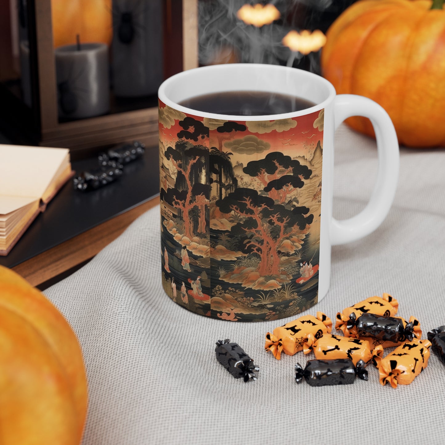 Custom Japanese Tapestry Ceramic Mug: Your Personalized Artistic Statement