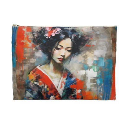 Accessory Pouch with Geisha Art: Style with Japanese Artistic Flair