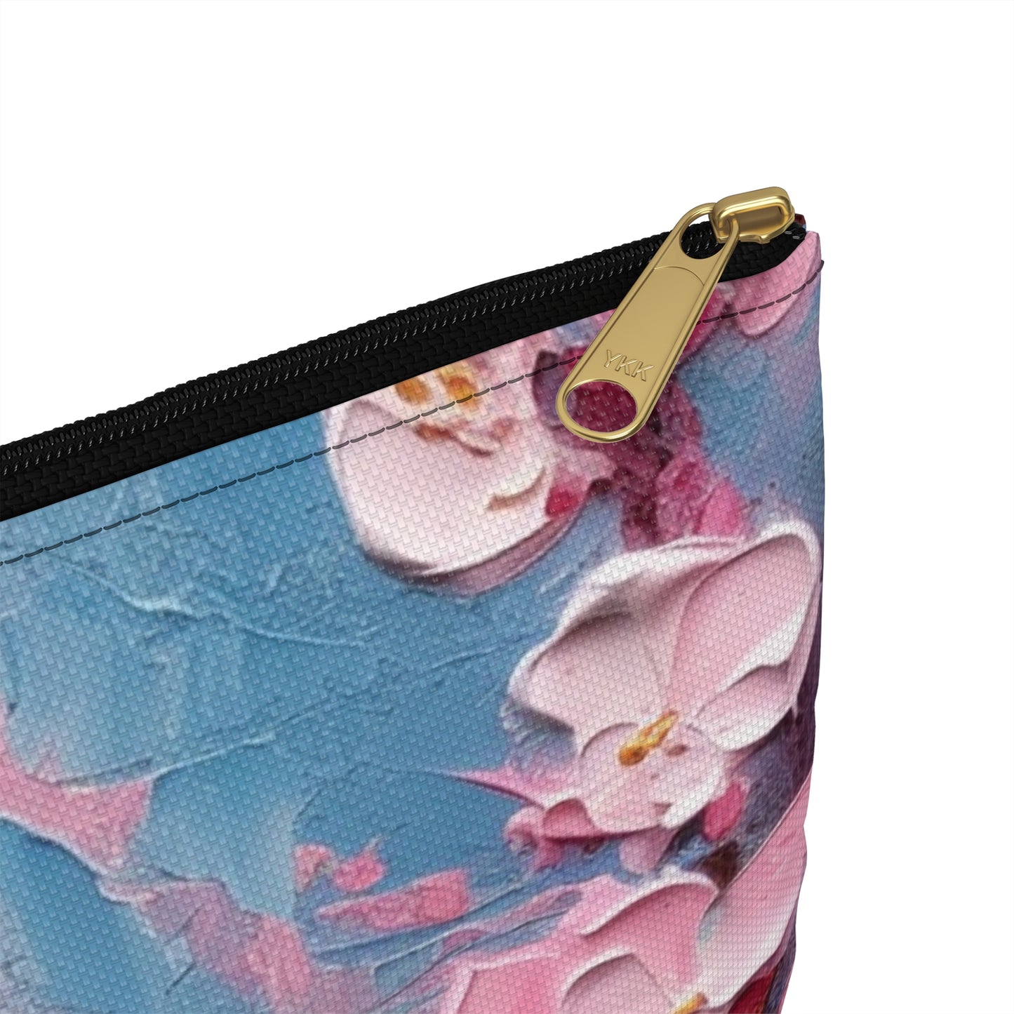 Accessory Pouch with Abstract Cherry Blossom Drawing: Embrace the Serenity