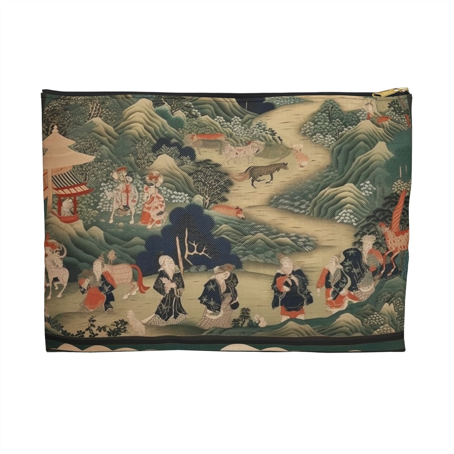 Japanese Tapestry Accessory Pouch: Embrace the Artistic Splendor