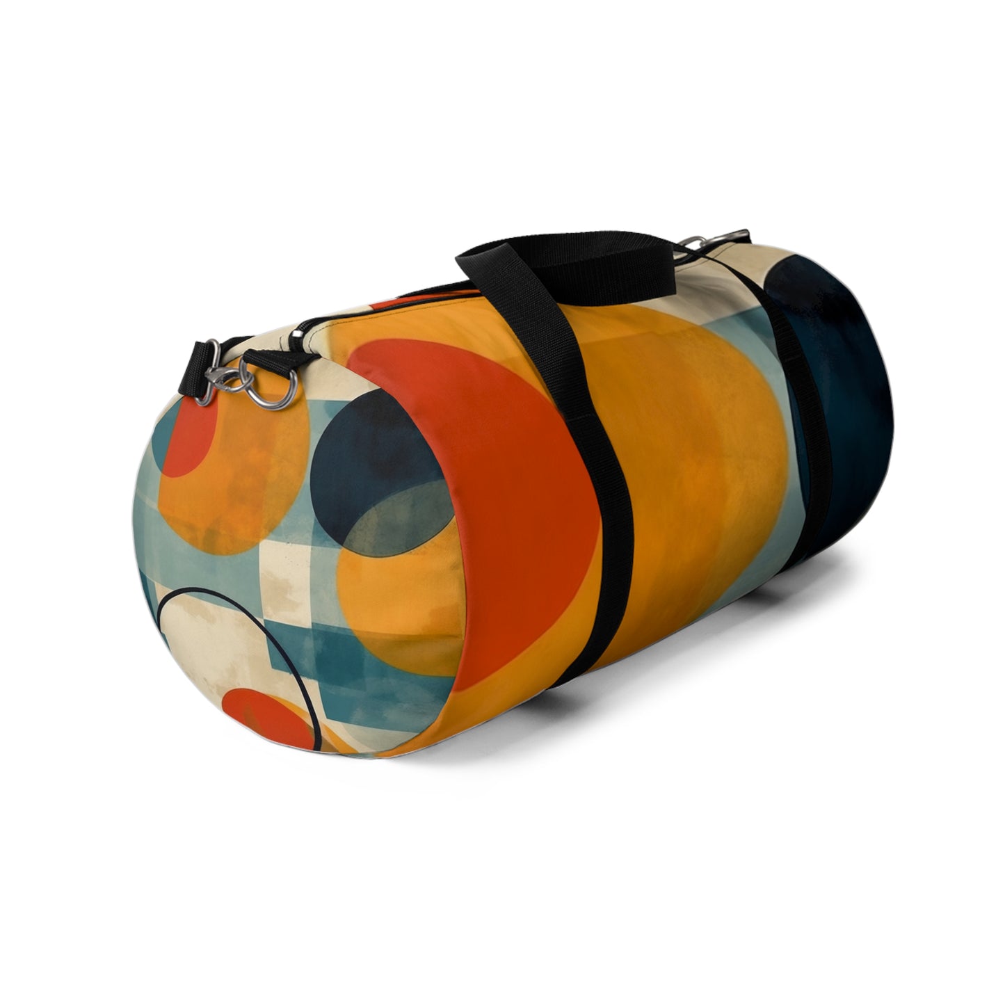 Geometric Artistic Fusion: Step into Modern Artistry with our Midcentury Modern Duffel Bag