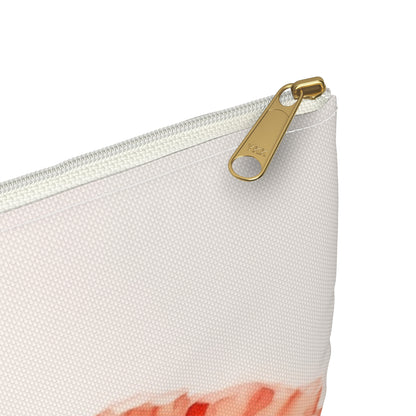 Whimsical Poppy Flower Watercolor Accessory Pouch: An Artistic Delight