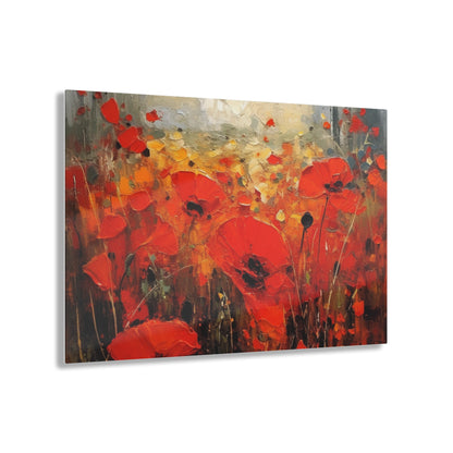 Whimsical Poppy Art on Acrylic Prints