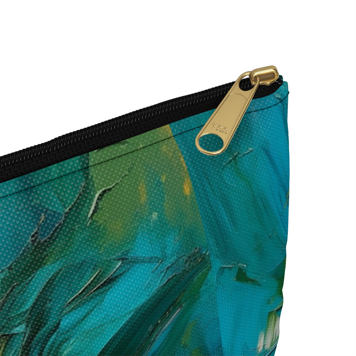 Floral Symphony: Accessory Pouch featuring an Abstract Oil Painting of Jasmine