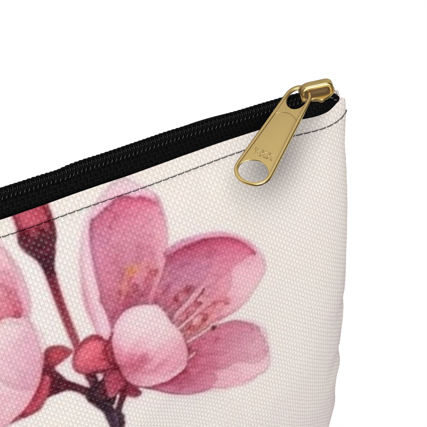 Artistic Flourish: Floral Watercolor Cherry Blossom Accessory Pouch