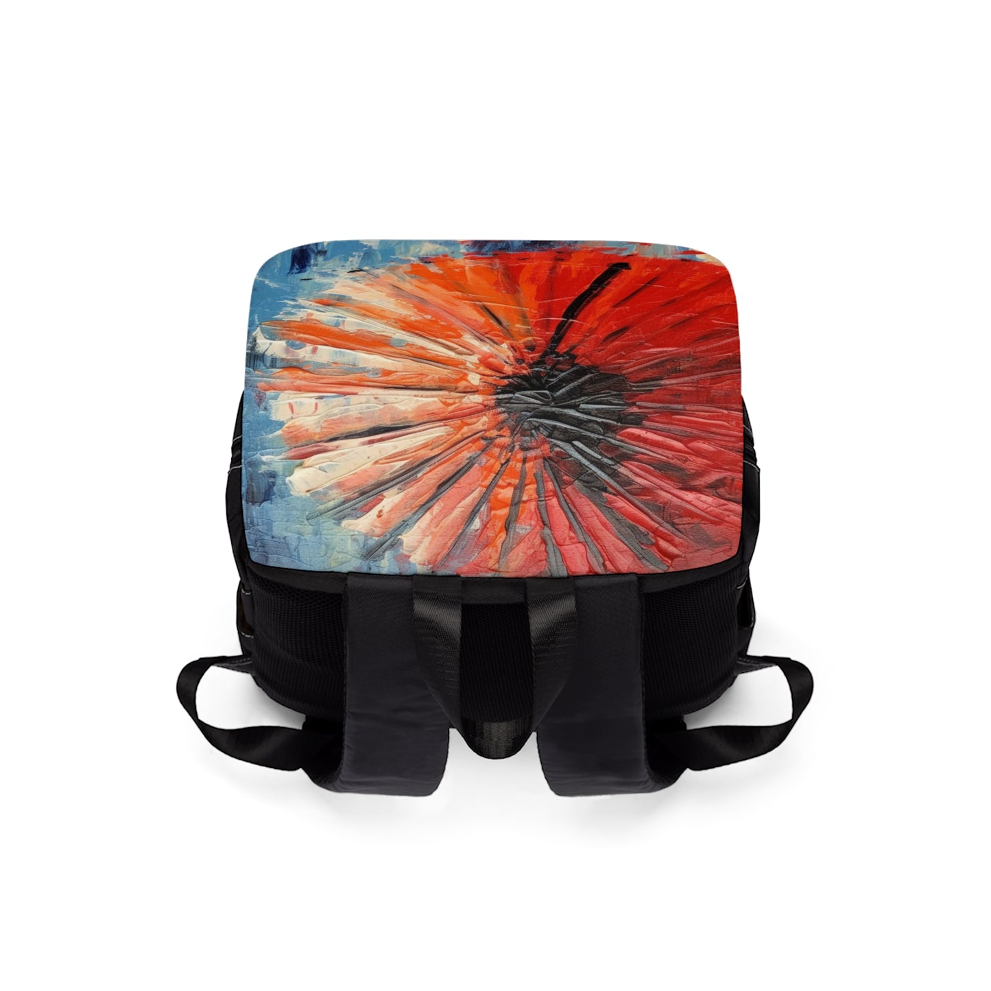 Umbrella Painting Unisex Casual Shoulder Backpack: Channel Your Inner Artist with Abstract Oil Paint