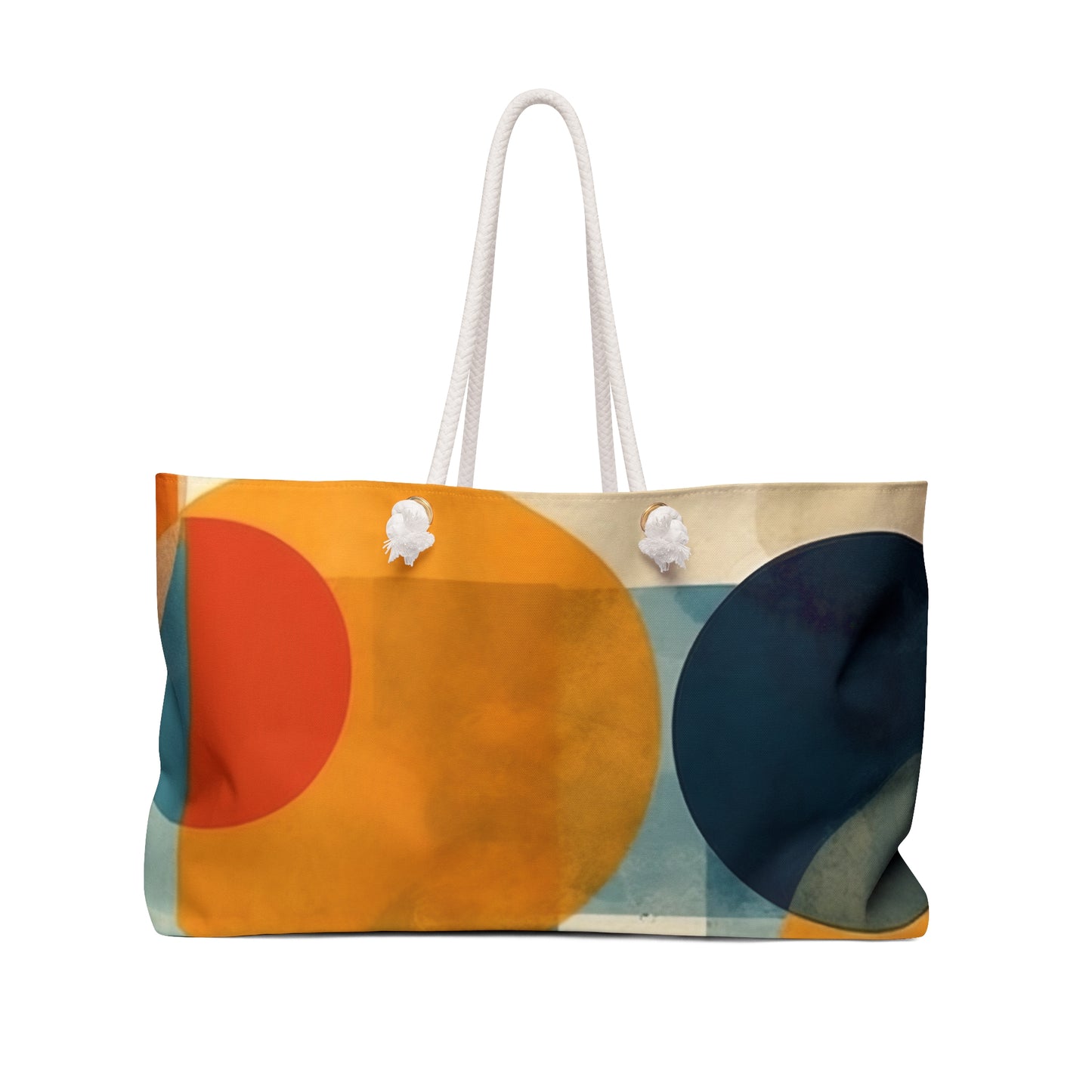 Geometric Midcentury Modern Sophistication: Stylish Weekender Bag for Women