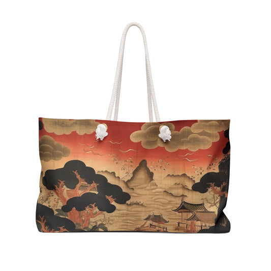 Custom Japanese Tapestry Weekender Bag: Your Personalized Artistic Statement