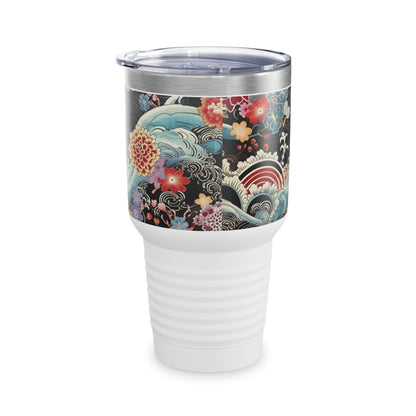 Traditional Charm: Authentic Japanese Kimono Ringneck Tumbler, a Tribute to Heritage