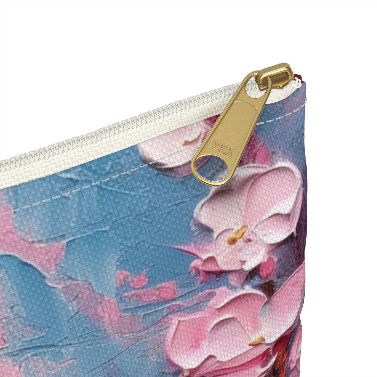 Accessory Pouch with Abstract Cherry Blossom Drawing: Embrace the Serenity