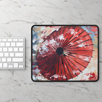 Abstract Japanese Umbrella Painting Gaming Mouse Pad: Unleashing Artistic Beauty