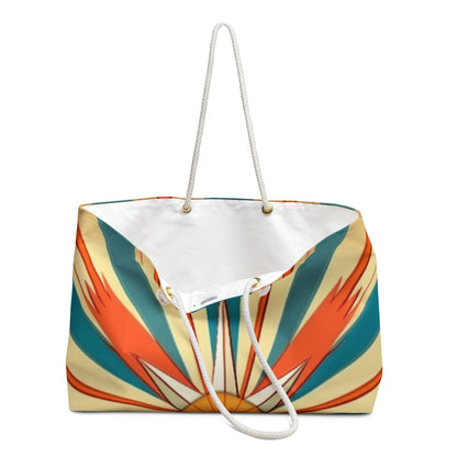 Minimalist Home Decor: Contemporary Starburst Candy Colored Weekender Bag for Women