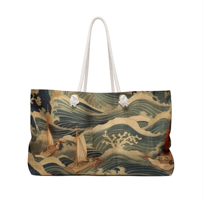 Artistic Fusion - Where Japanese Tapestry Meets the Perfect Weekender Bag