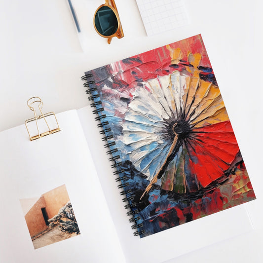 Japanese Umbrella Painting Spiral Notebook: Unleash Your Creativity