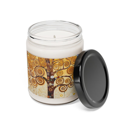 Captivating Artistry: The Tree of Life Scented Soy Candle, Inspired by Gustav Klimt's Timeless Masterpiece