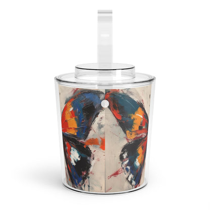 Butterfly Dreams on Ice Bucket with Tongs: Embrace the Beauty of Bauhaus Art