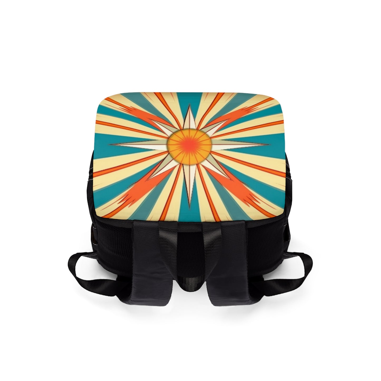 Fashion-forward and Functional: Unisex Casual Shoulder Backpack blending Starburst Candy Colors and Vintage Fashion