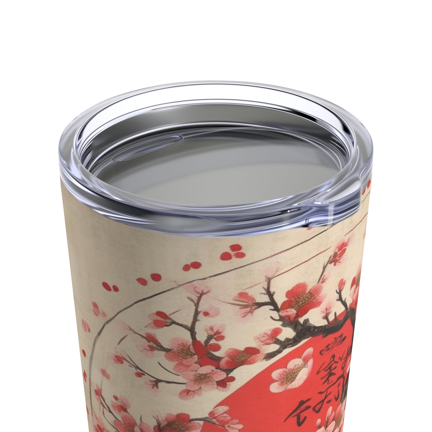 Nature's Brushstrokes: Tumbler Featuring Captivating Cherry Blossom Drawings