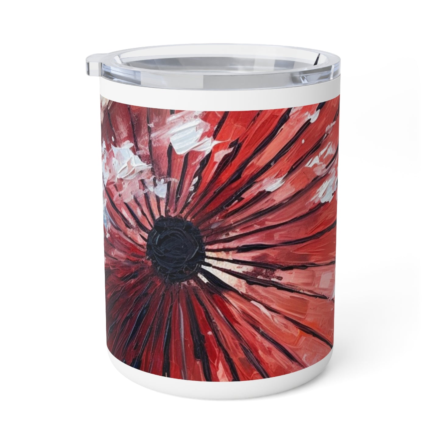 Abstract Japanese Umbrella Painting Insulated Coffee Mug: Unleashing Artistic Beauty