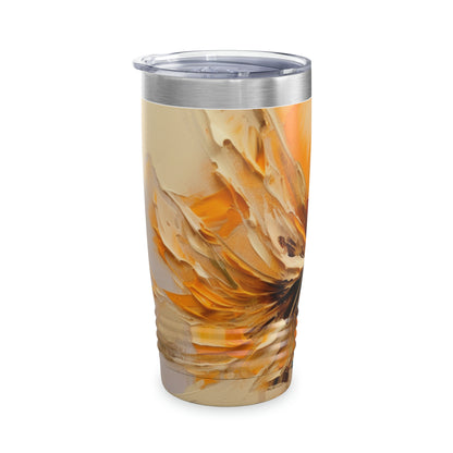 A Brush of Nature's Elegance: Tumbler for Artistic Flower Lovers