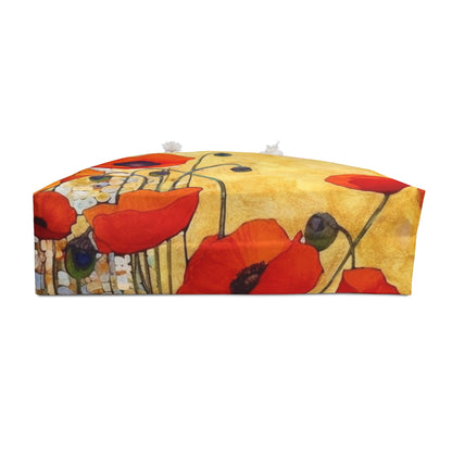 Elevate Your Style: Weekender Bag Adorned with Gustav Klimt's Poppies