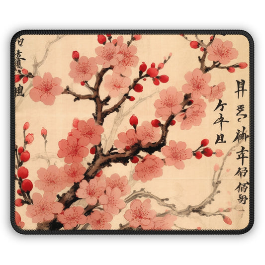 Floral Fusion: Gaming Mouse Pad Merging Cherry Blossom Beauty and Artistic Flower Drawings