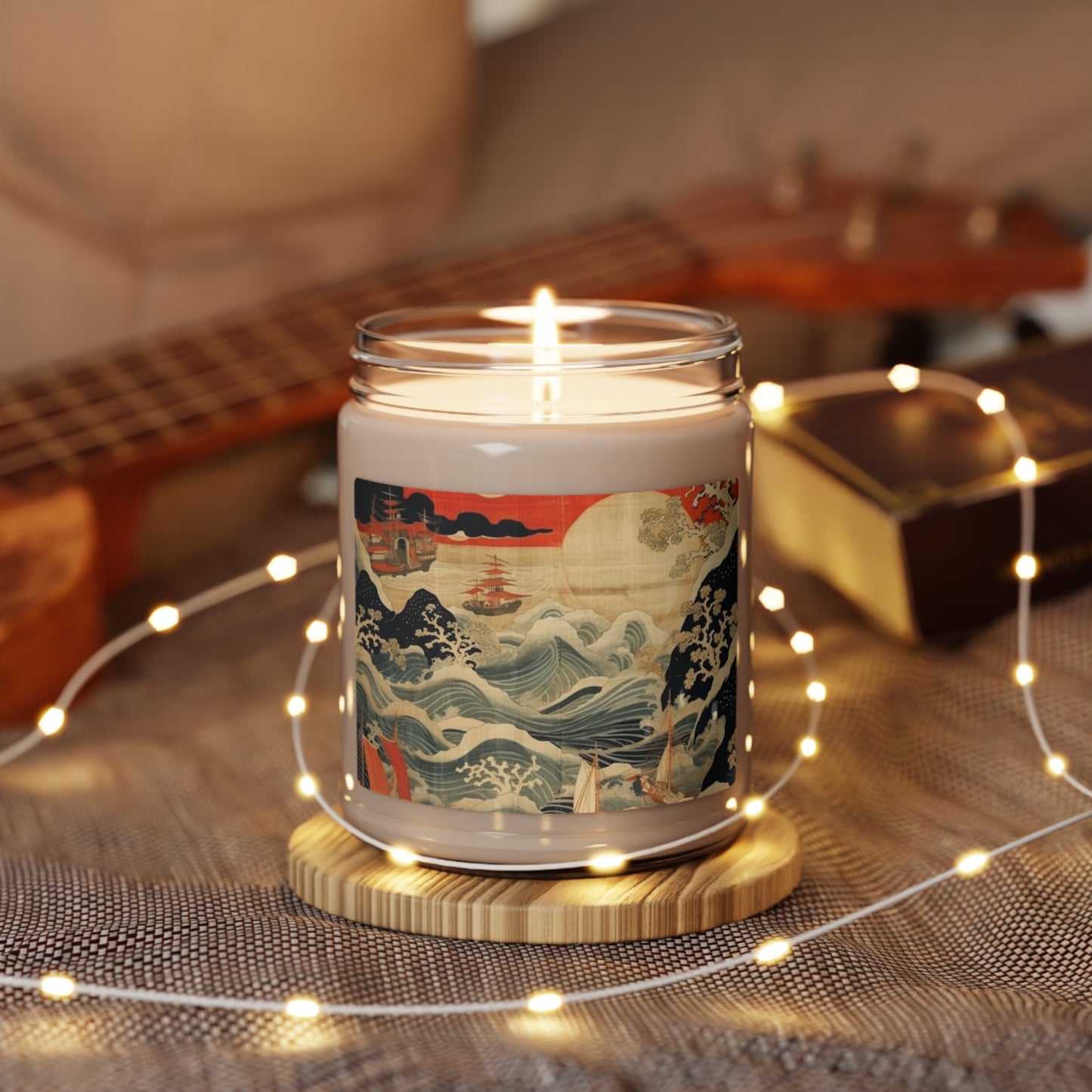 Artistic Fusion - Where Japanese Tapestry Meets the Perfect Scented Soy Candle