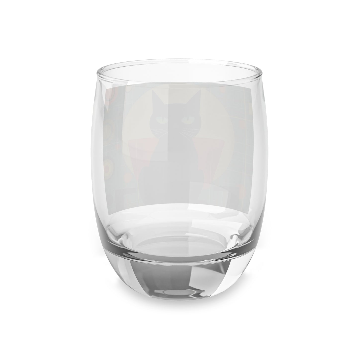 Abstract Cat Expressions: Modern Art-Inspired Midcentury Modern Whiskey Glass with Timeless Atomic Age Design