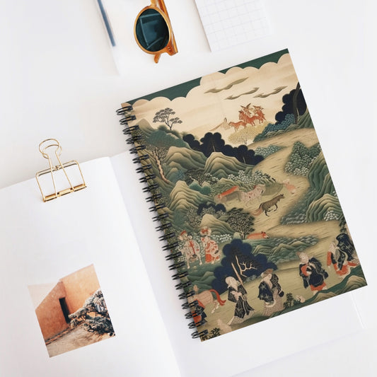 Japanese Tapestry Spiral Notebook: Embrace the Artistic Splendor