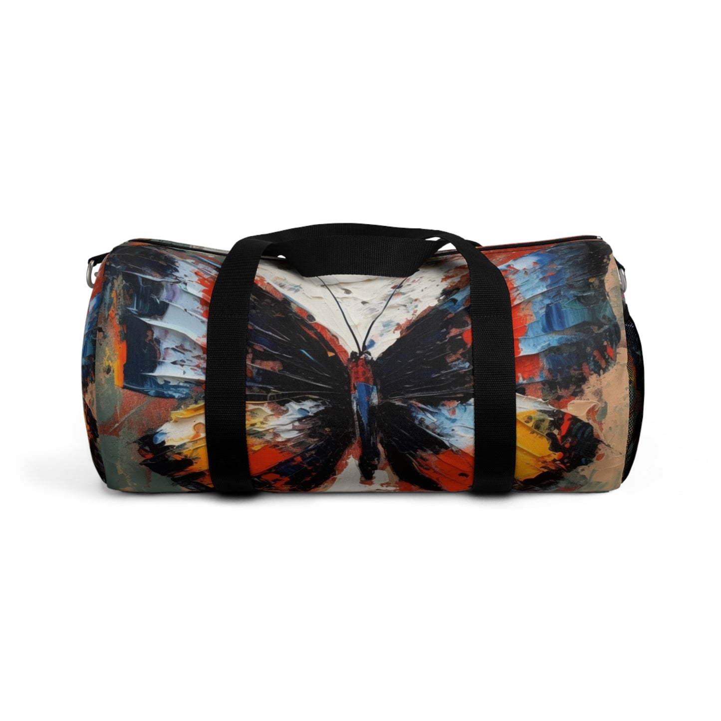 Duffel Bag with Bauhaus-Inspired Butterfly Drawing: A Harmonious Blend of Art and Functionality