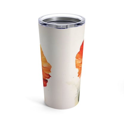 Stunning Poppy Flower Watercolor Tumbler: A Blossoming Experience in Every Sip