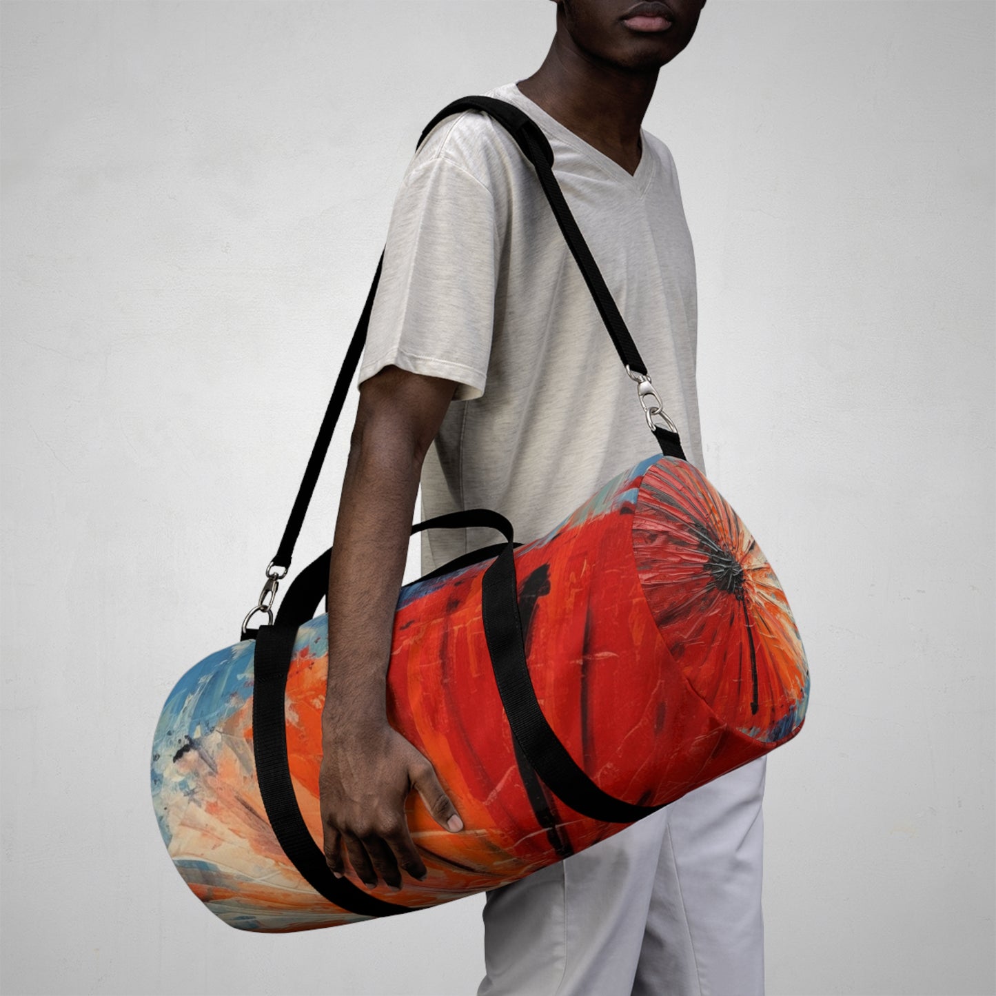 Umbrella Painting Duffel Bag: Channel Your Inner Artist with Abstract Oil Paint