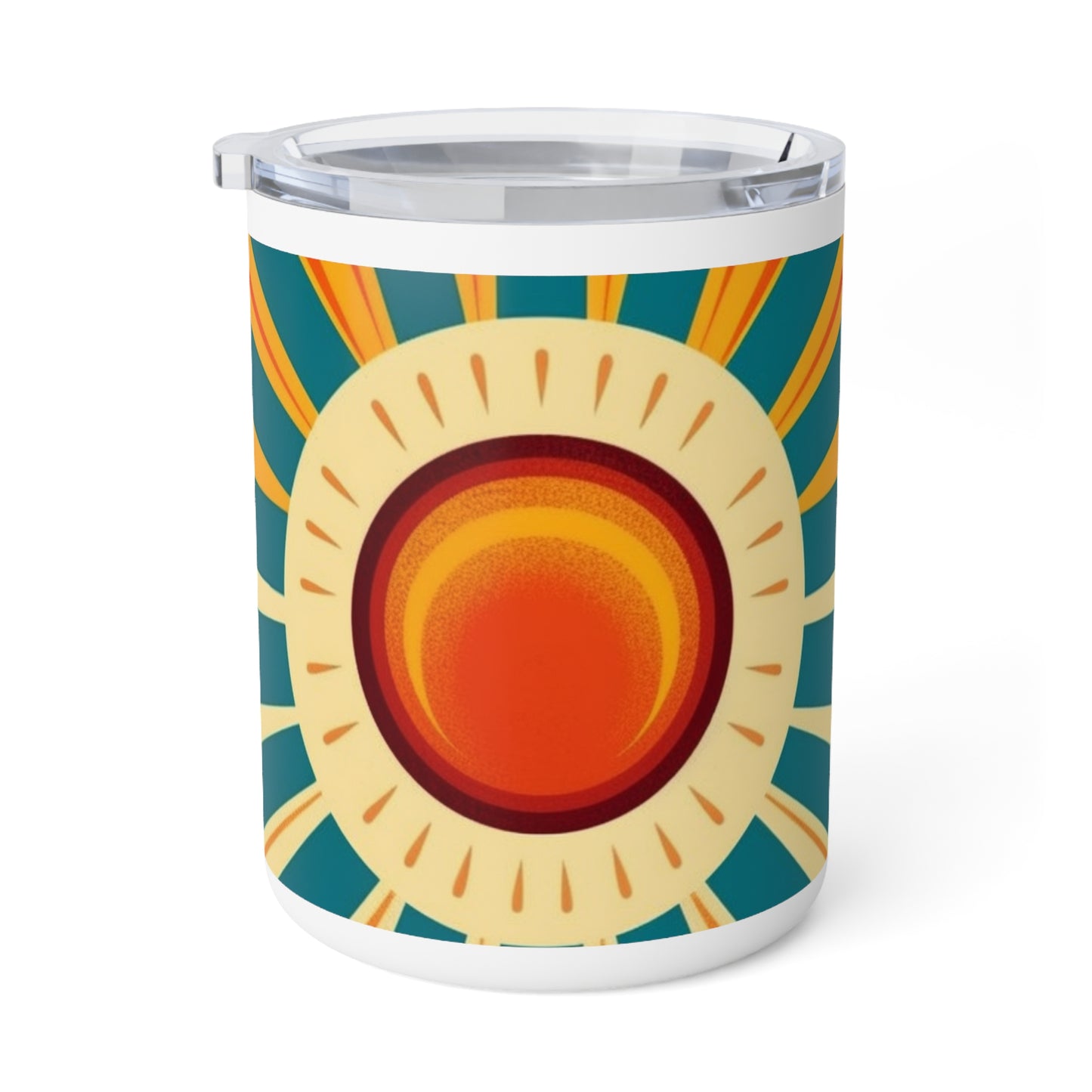 Atomic Age Sunshine: Midcentury Modern Sun Insulated Coffee Mug