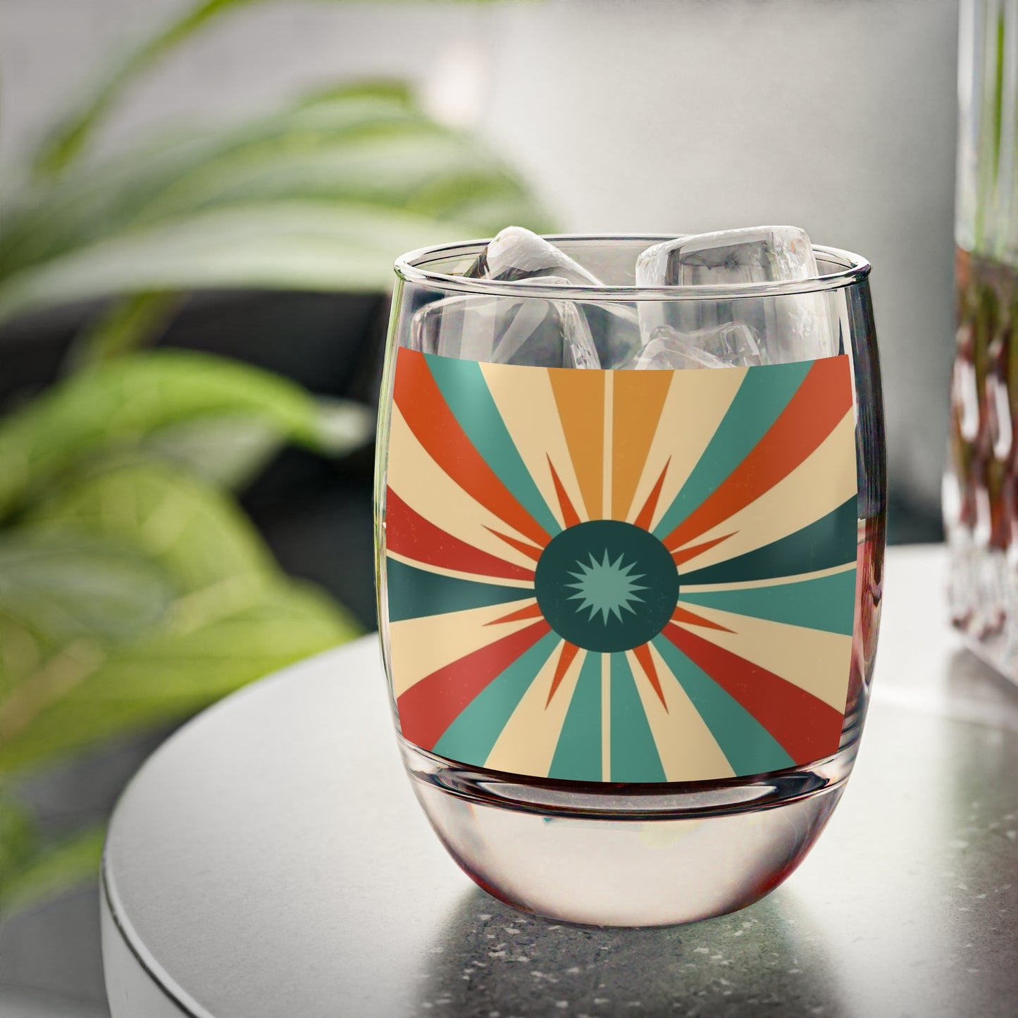 1960s Fashion Inspired Starburst Candy Colored Whiskey Glasses