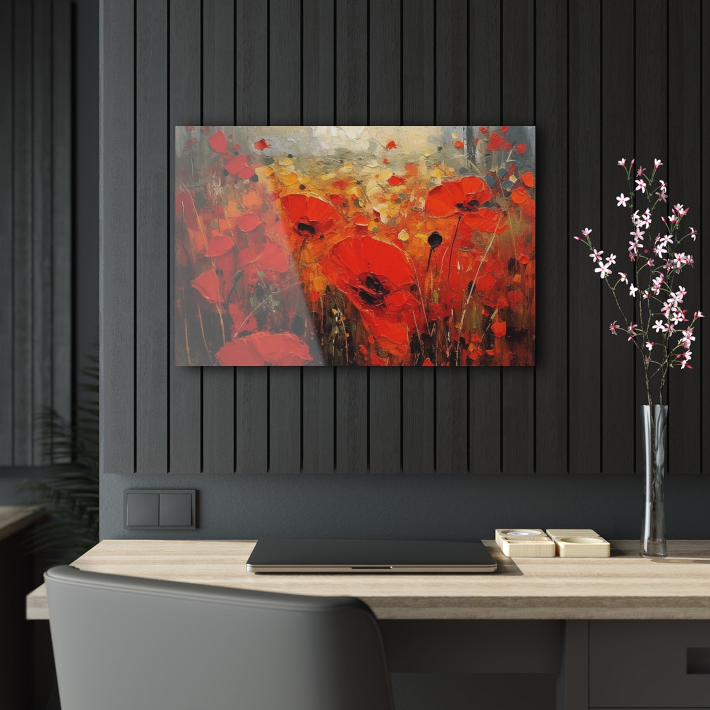 Whimsical Poppy Art on Acrylic Prints