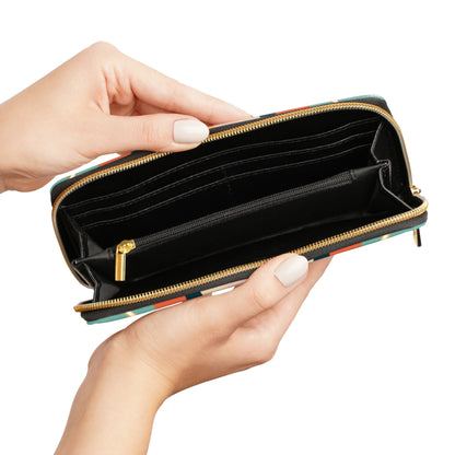 Starburst Candy Colored Midcentury Modern Zipper Wallet