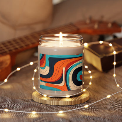 Midcentury Abstractions: Abstract-Inspired Scented Soy Candle for Atomic Age Design