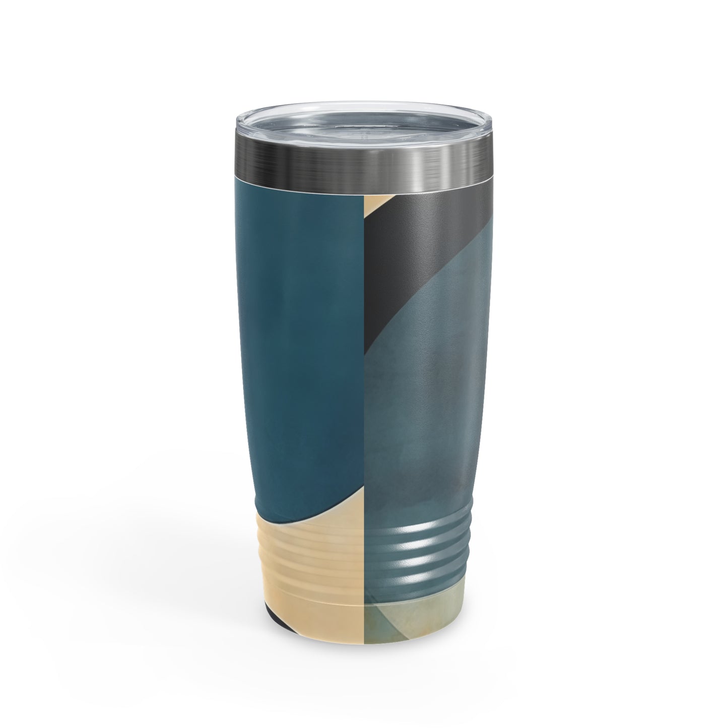 Retro Geometric Fusion: 1960s Fashion Inspired Midcentury Modern Ringneck Tumbler